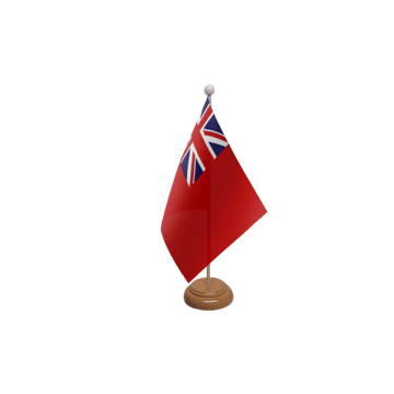 Red Ensign Wooden Table Flag – 9x6in (22.5 x 15 cm)