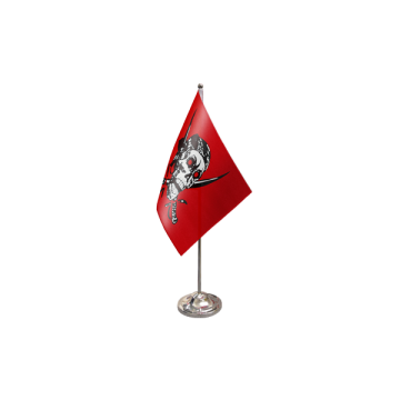 Red Skull Satin Table Flag – 9x6in (22.5 x 15 cm)