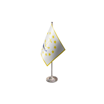 RhodeIsland Satin Table Flag – 9x6in (22.5 x 15 cm)