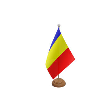 Romania Wooden Table Flag – 9x6in (22.5 x 15 cm)