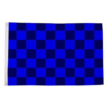 Royal Blue and Navy Blue Check Flag