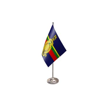 Royal Marines Satin Table Flag – 9x6in (22.5 x 15 cm)