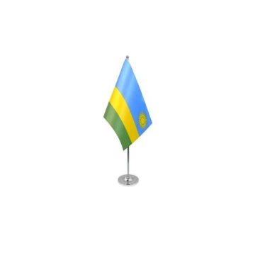 Rwanda Satin Table Flag – 9x6in (22.5 x 15 cm)