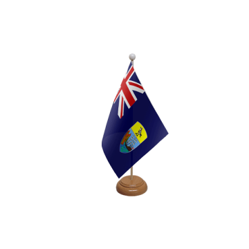Saint Helena Wooden Table Flag – 9x6in (22.5 x 15 cm)