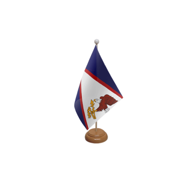 Samoa (American) Wooden Table Flag – 9x6in (22.5 x 15 cm)