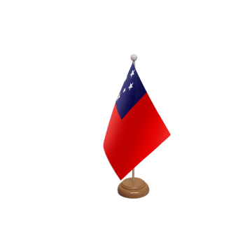 Samoa (Western) Wooden Table Flag – 9x6in (22.5 x 15 cm)