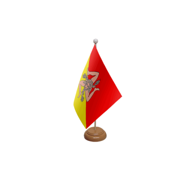 Sicily Wooden Table Flag – 9x6in (22.5 x 15 cm)