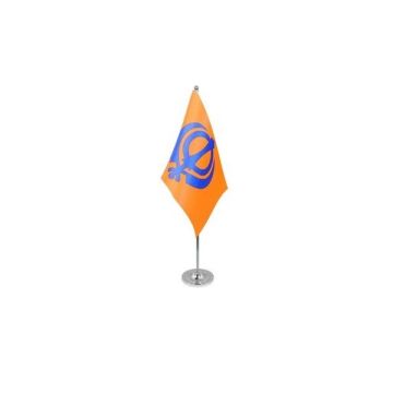 Sikh Satin Table Flag – 9x6in (22.5 x 15 cm)