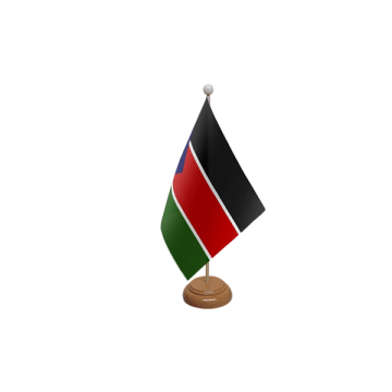 Sudan South Wooden Table Flag – 9x6in (22.5 x 15 cm)