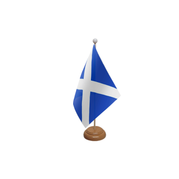 St Andrews (Light Blue) Wooden Table Flag – 9x6in (22.5 x 15 cm)