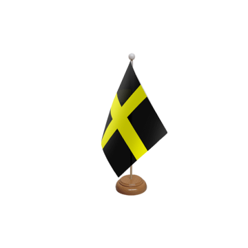 St Davids Wooden Table Flag – 9x6in (22.5 x 15 cm)
