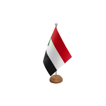 Sudan Wooden Table Flag – 9x6in (22.5 x 15 cm)