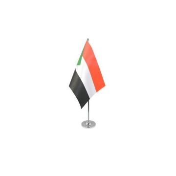 Sudan Satin Table Flag – 9x6in (22.5 x 15 cm)