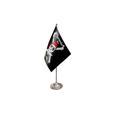 Surrender the Booty Satin Table Flag – 9x6in (22.5 x 15 cm)