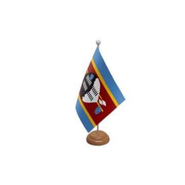 Swaziland Wooden Table Flag – 9x6in (22.5 x 15 cm)