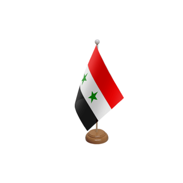 Syria Wooden Table Flag – 9x6in (22.5 x 15 cm)