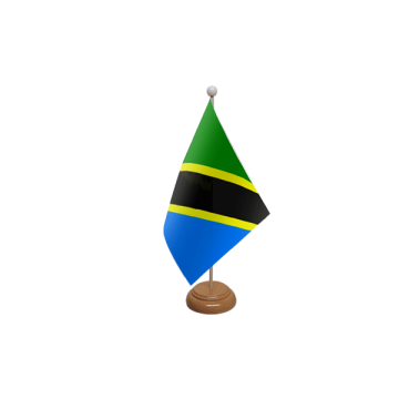 Tanzania Wooden Table Flag – 9x6in (22.5 x 15 cm)
