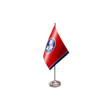 Tennessee Satin Table Flag – 9x6in (22.5 x 15 cm)