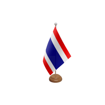 Thailand Wooden Table Flag – 9x6in (22.5 x 15 cm)