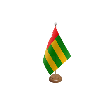 Togo Wooden Table Flag – 9x6in (22.5 x 15 cm)