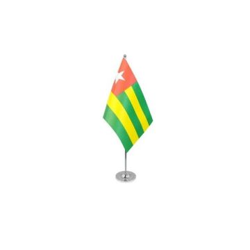 Togo Satin Table Flag – 9x6in (22.5 x 15 cm)