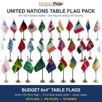 United Nations Table Flag Pack (All 193 Countries)