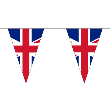 Union Jack Small Triangle Bunting (5m Length)