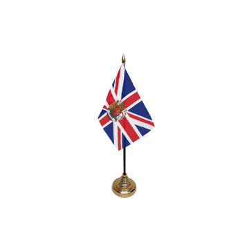 Union Jack Crest Table Flag – 6x4in (15 x 10 cm)