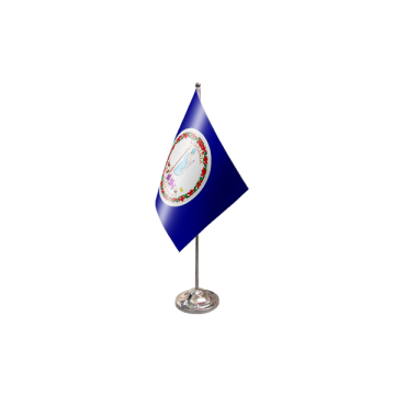 Virginia Satin Table Flag – 9x6in (22.5 x 15 cm)