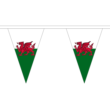 Wales Small Triangle Bunting (5m Length)
