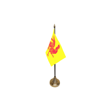 Walloon Small Table Flag – 6x4in (15 x 10 cm)