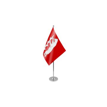 Warwickshire New Satin Table Flag – 9x6in (22.5 x 15 cm)