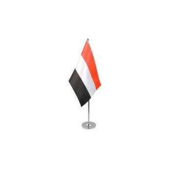 Yemen Satin Table Flag – 9x6in (22.5 x 15 cm)