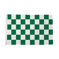 Green and White Check Flag