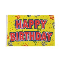 Happy Birthday Yellow Flag