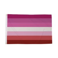 Lesbian Stripes (No Lips) Flag