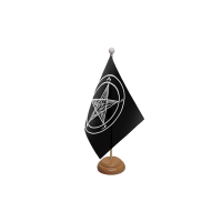 Baphomet Church of Satan Wooden Table Flag