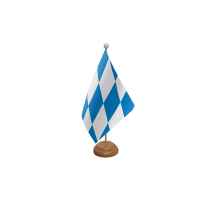 Bavaria no Crest Wooden Table Flag