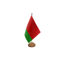 Belarus Wooden Table Flag