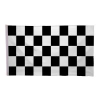 Black and White Check NYLON Flag