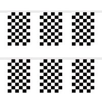 Black and White Check Rectangular Bunting