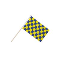 Blue and Yellow Check Hand Flags