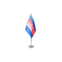 Cambodia Satin Table Flag