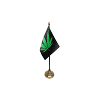 Cannabis Small Table Flag