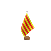 Catalonia Wooden Table Flag