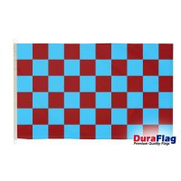Claret and Sky Blue Check DuraFlag