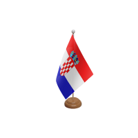 Croatia Wooden Table Flag