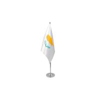 Cyprus Satin Table Flag