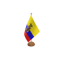 Ecuador Wooden Table Flag