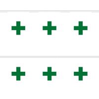 Green Cross Rectangular Bunting